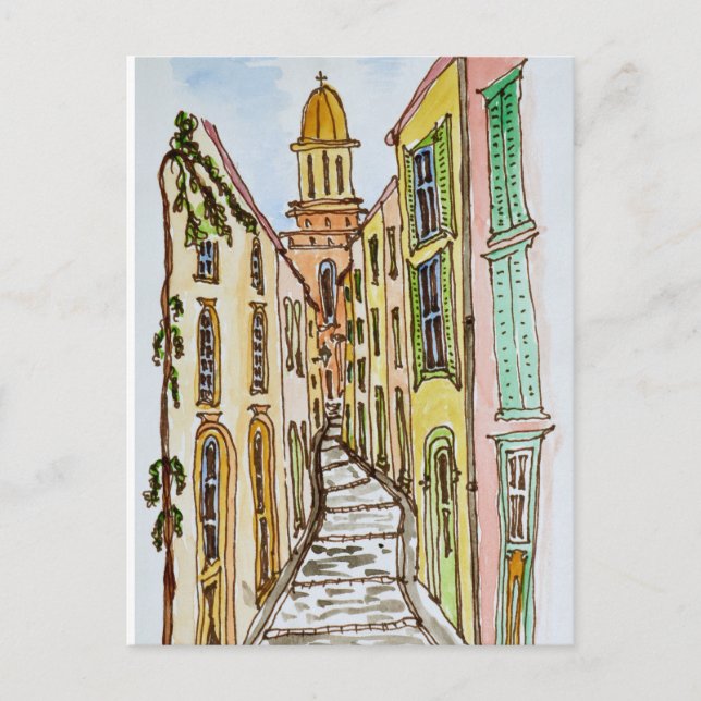 Postal Edificios de Saint-Tropez | Riviera francesa, Fran (Anverso)