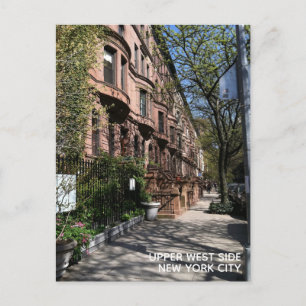 Postal Edificios del Upper West Side de New York Brownsto