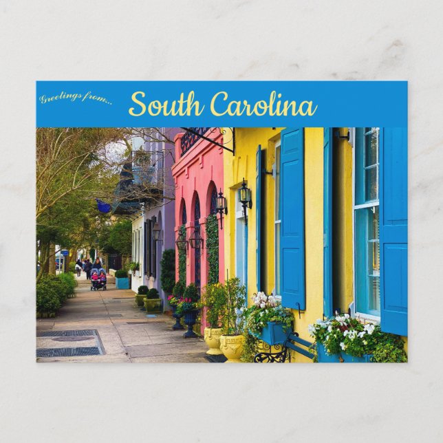 Postal Edificios en Charleston Carolina del Sur (Anverso)