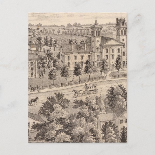 Postal Edificios escolares normales del norte de Indiana (Anverso)