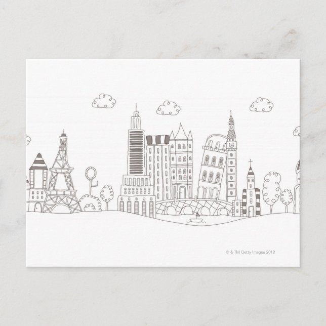 Postal Edificios famosos (Anverso)