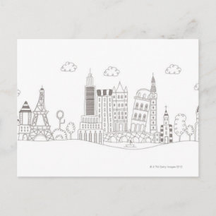 Postal Edificios famosos