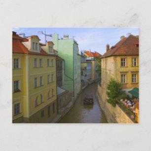 Postal Edificios históricos con canal, Praga, Checa