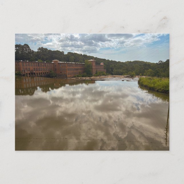 Postal Edificios Históricos de Ladrillo Reflejados en Río (Anverso)