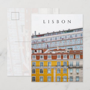 Postal Edificios pastel caprichosos en Lisboa