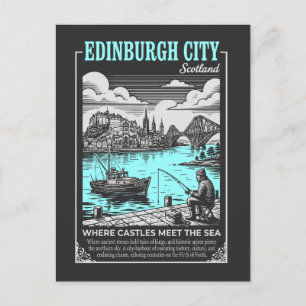 Postal Edimburgo Ciudad Escocia Donde Castillos Encontrar