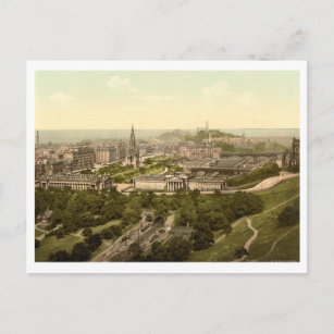 Postal Edimburgo desde el Castillo, Escocia
