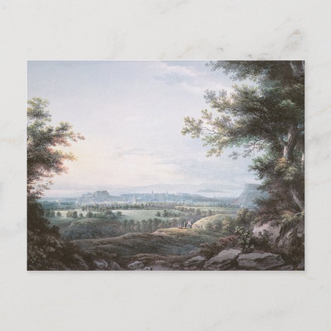 Postal Edimburgo desde el sur, siglo XVIII (Anverso)