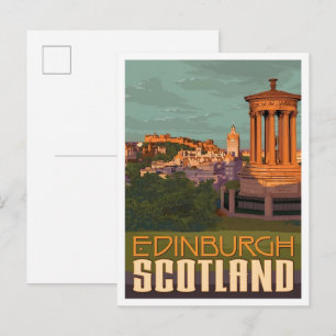 Postal Edimburgo Escocia Arte Antiguo Viajes