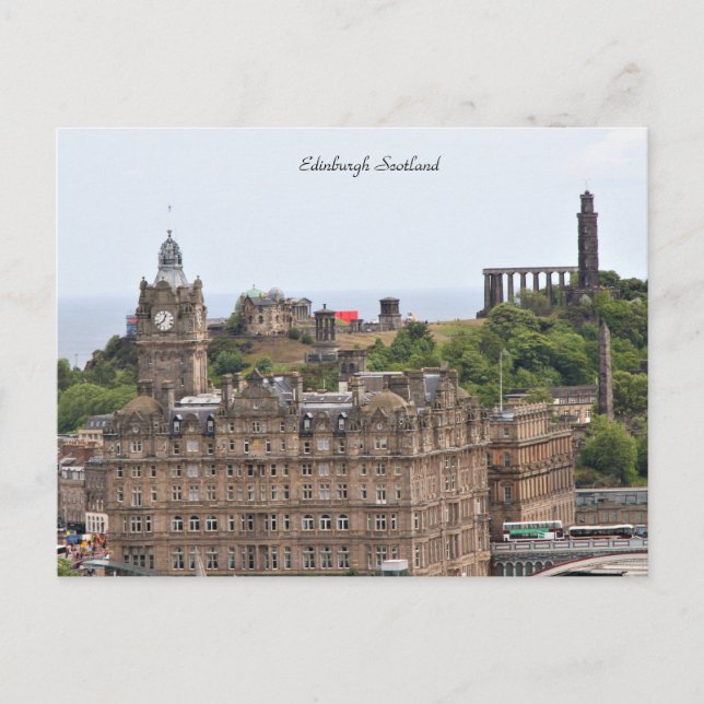 Postal Edimburgo Escocia, Cityscape, fotografía (Anverso)