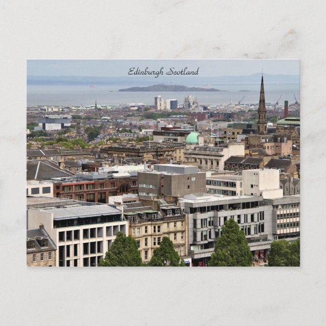 Postal Edimburgo Escocia, Cityscape, fotografía (Anverso)