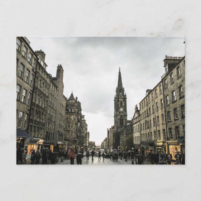Postal Edimburgo, Escocia, paisaje urbano (Anverso)