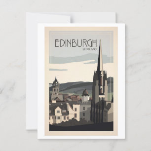 Postal Edimburgo Escocia Retro Vintage Inspirado