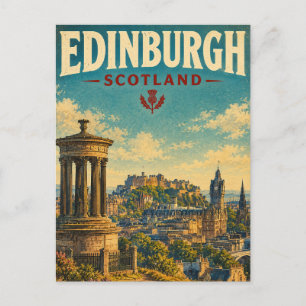 Postal Edimburgo Escocia Viaje Antiguo