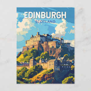 Postal Edimburgo Escocia Viaje Arte Vintage