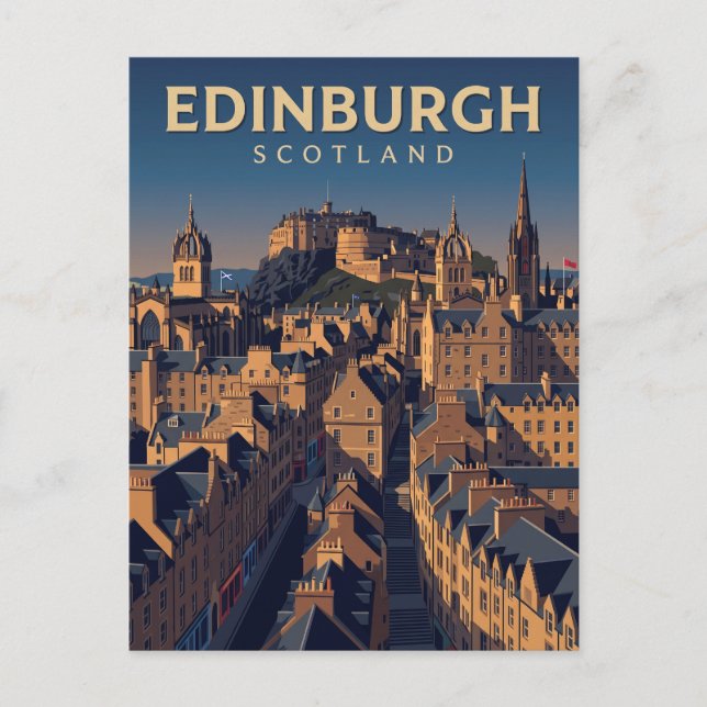 Postal Edimburgo Old Town Escocia (Anverso)