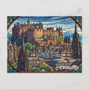 Postal Edinburgh Castle Scotland Travel