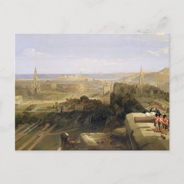 Postal Edinburgh from the Castle, 1847 (oil on canvas) (Anverso)