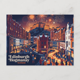 Postal Edinburgh Hogmanay Escocia
