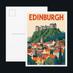 Postal Edinburgh Scotland Art Vintage Ilustracion Travel<br><div class="desc">Edimburgo Scotland Art Vintage Ilustracion Travel Place</div>