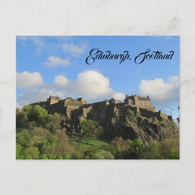 Postal Edinburgh Scotland Castle Postcard Viaje de vacaci (Anverso)