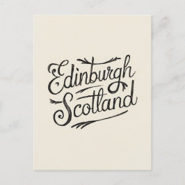 Postal Edinburgh Scotland Hand draw