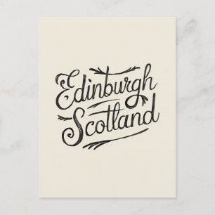 Postal Edinburgh Scotland Hand draw