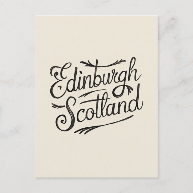 Postal Edinburgh Scotland Hand draw (Anverso)