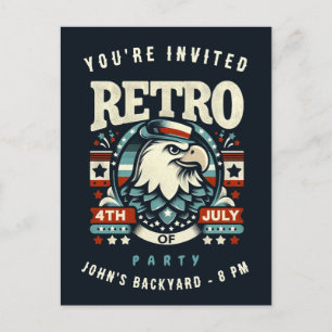 Postal Editable 4 de Julio Día de la Independencia BBQ Fi