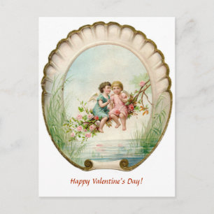 Postal Editable Cherubs en una sucursal de Rosas Valentin