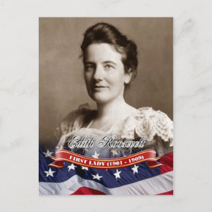 Postal Edith Roosevelt, Primera Dama de Estados Unidos