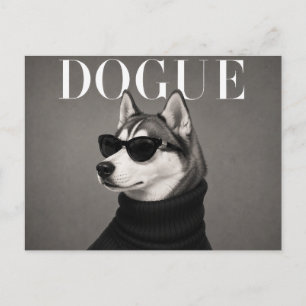 Postal Editorial de lujo de Husky Siberiano