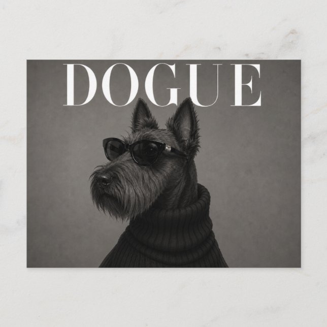 Postal Editorial de lujo del Terrier Escocés (Anverso)
