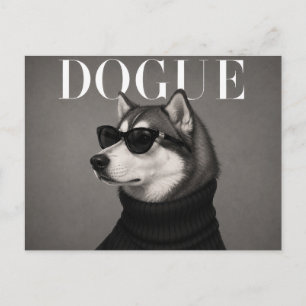 Postal Editorial de moda de lujo de Alaskan Malamute