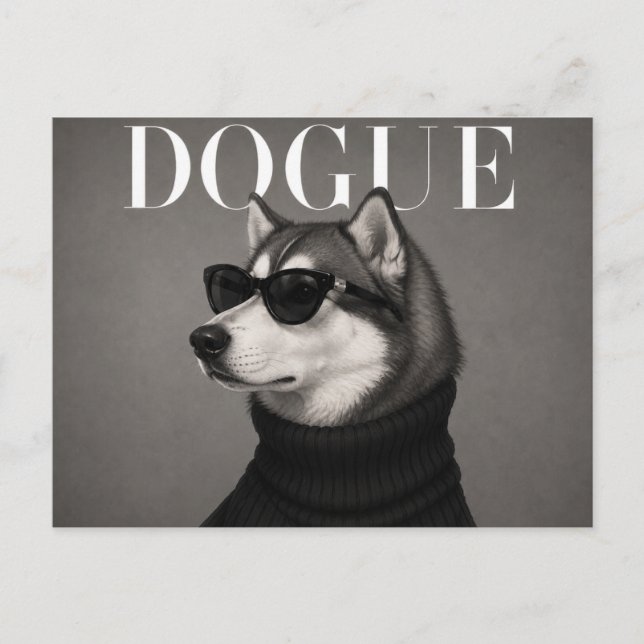 Postal Editorial de moda de lujo de Alaskan Malamute (Anverso)