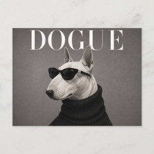 Postal Editorial de moda de lujo de Bull Terrier