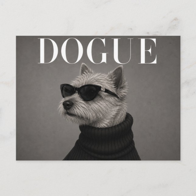 Postal Editorial de moda de lujo de Norwich Terrier (Anverso)