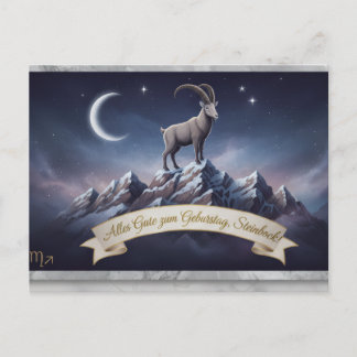 Postal Edle Sternzeichen-Postkarte Steinbock – Alles Gute