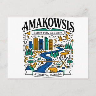 Postal Edmonton Alberta Canadá Valle del Río Ciudad Silue