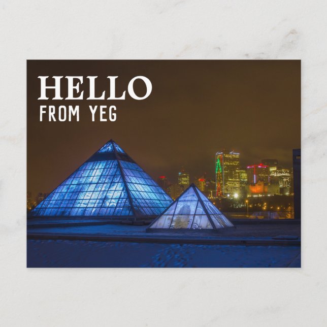 Postal Edmonton, Alberta Postcard | Hola de YEG (Anverso)