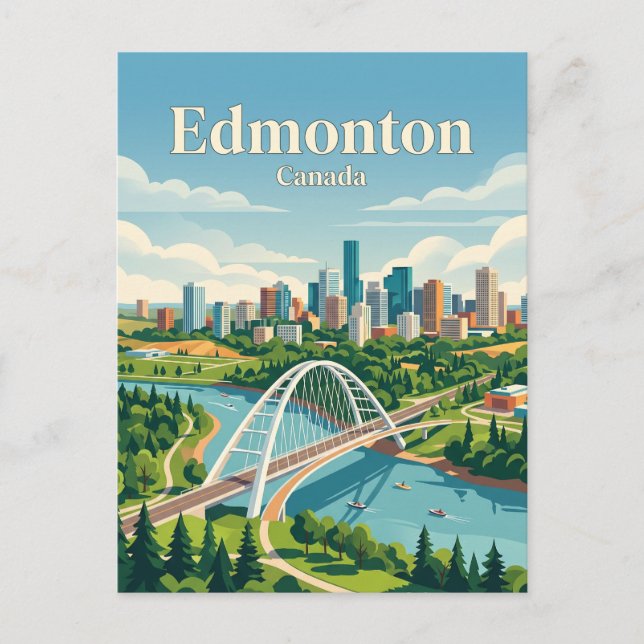 Postal Edmonton, Canadá (Anverso)