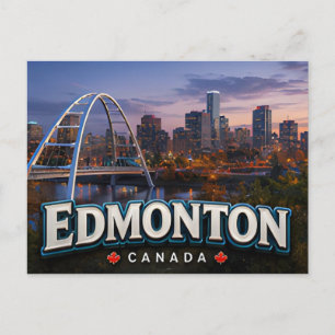 Postal Edmonton Canadá Valle del Río Alberta Viajes 🏙️