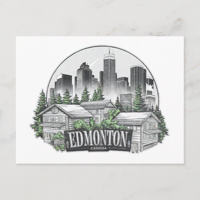 Postal Edmonton City Canada (Anverso)