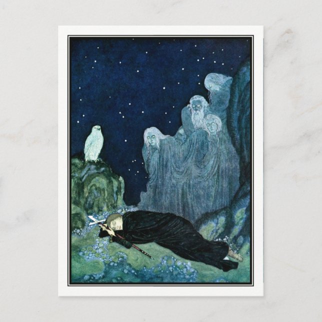 Postal Edmund Dulac - El sueño de los sueños (Anverso)