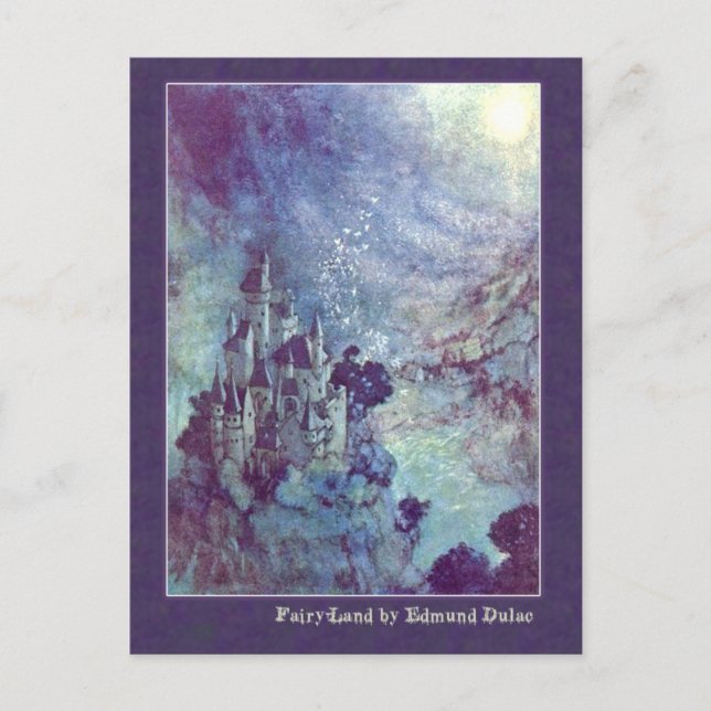 Postal Edmund Dulac Ilustra a Edgar Allan Poe (Anverso)