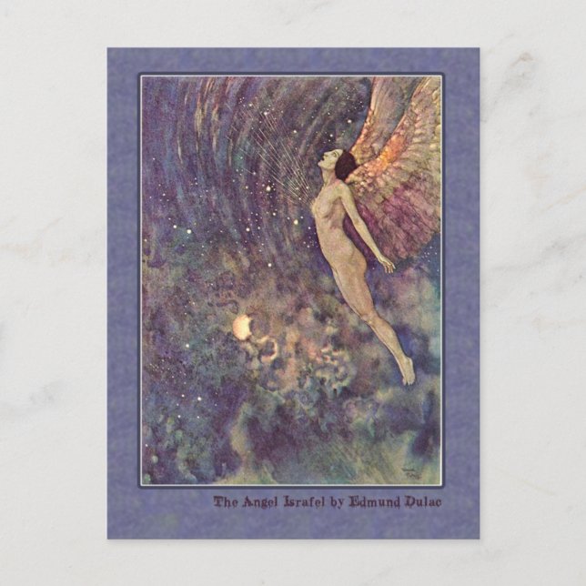 Postal Edmund Dulac Ilustra a Edgar Allan Poe (Anverso)