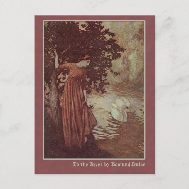 Postal Edmund Dulac Ilustra a Edgar Allan Poe (Anverso)