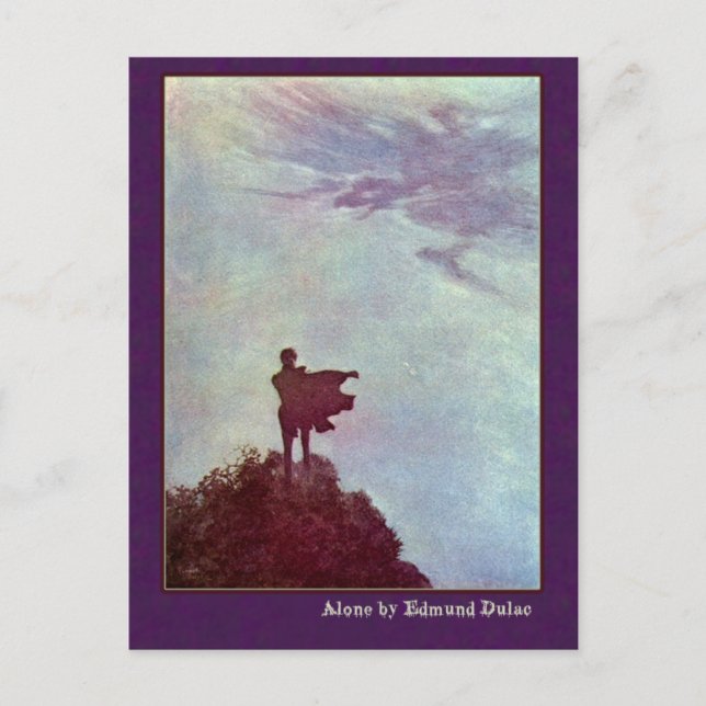 Postal Edmund Dulac Ilustra a Edgar Allan Poe (Anverso)