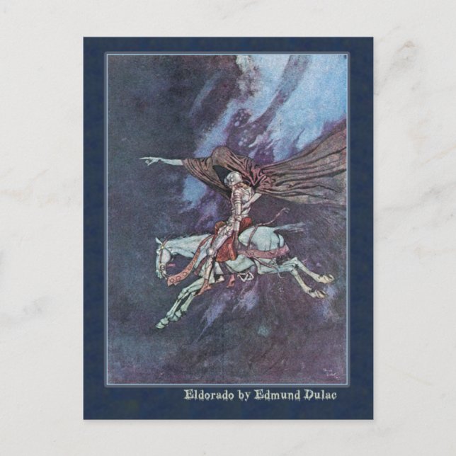 Postal Edmund Dulac Ilustra a Edgar Allan Poe (Anverso)