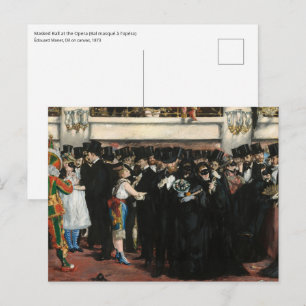 Postal Edouard Manet - Baile de máscaras en la ópera
